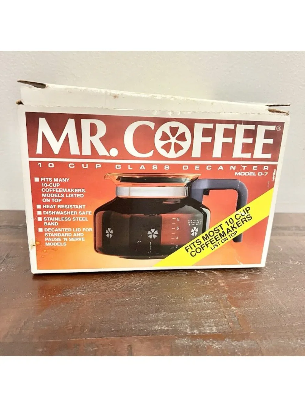Mr Coffee D7 10 Cup Glass Carafe Decanter NOS New Fits Multiple Models